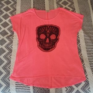 Hot Pink Skull Top